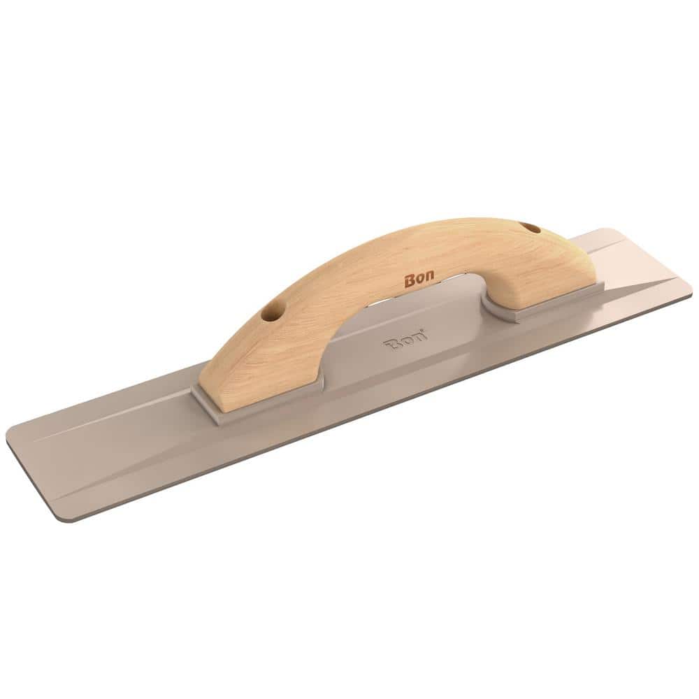 Bon Tool 16 in. x 3-1/2 in. Bevel-End Cast Magnesium Float with Wood Handle