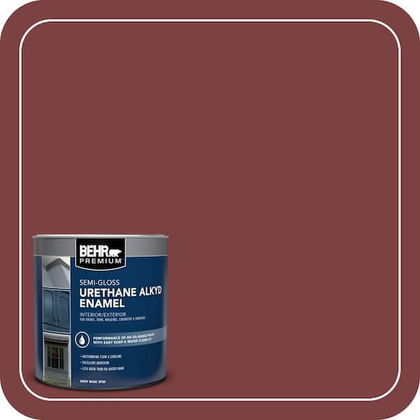 BEHR PREMIUM 1 qt. Home Decorators Collection #HDC-CL-11 January Garnet Semi-Gloss Enamel Urethane Alkyd Interior/Exterior Paint (2)