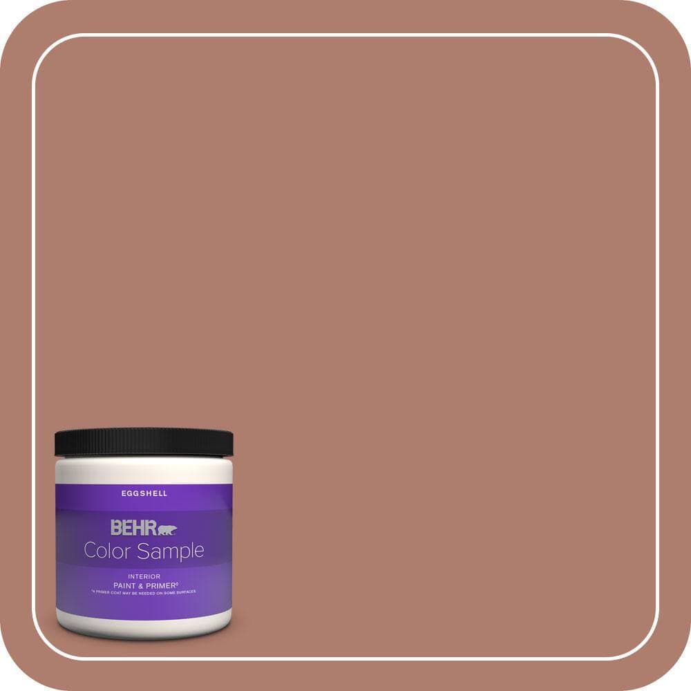 BEHR PREMIUM PLUS 8 oz. #PPU2-11 Mars Red Eggshell Enamel Interior Paint & Primer Color Sample