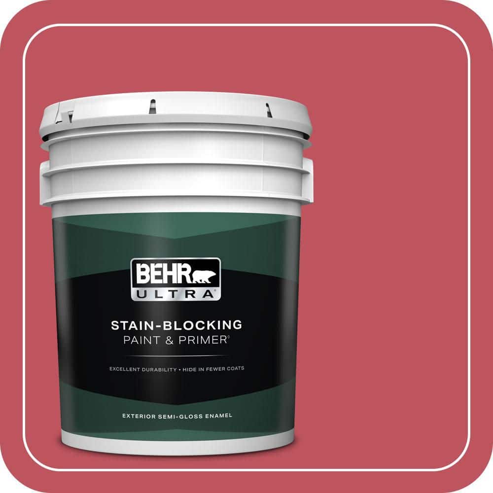 BEHR ULTRA 5 gal. #P140-6 Hibiscus Flower Semi-Gloss Enamel Exterior Paint & Primer