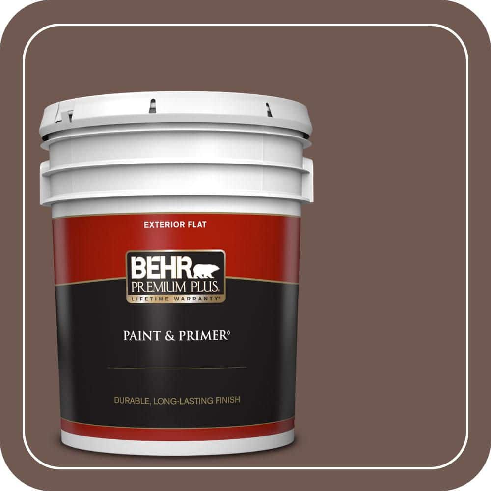 BEHR PREMIUM PLUS 5 gal. #MQ2-34 Bistro Flat Exterior Paint & Primer (1)