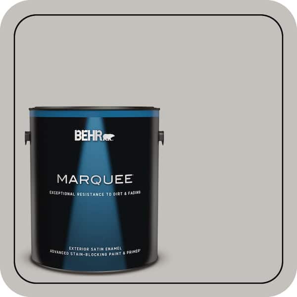 BEHR MARQUEE 1 gal. #PPU18-10 Natural Gray Satin Enamel Exterior Paint & Primer (2)