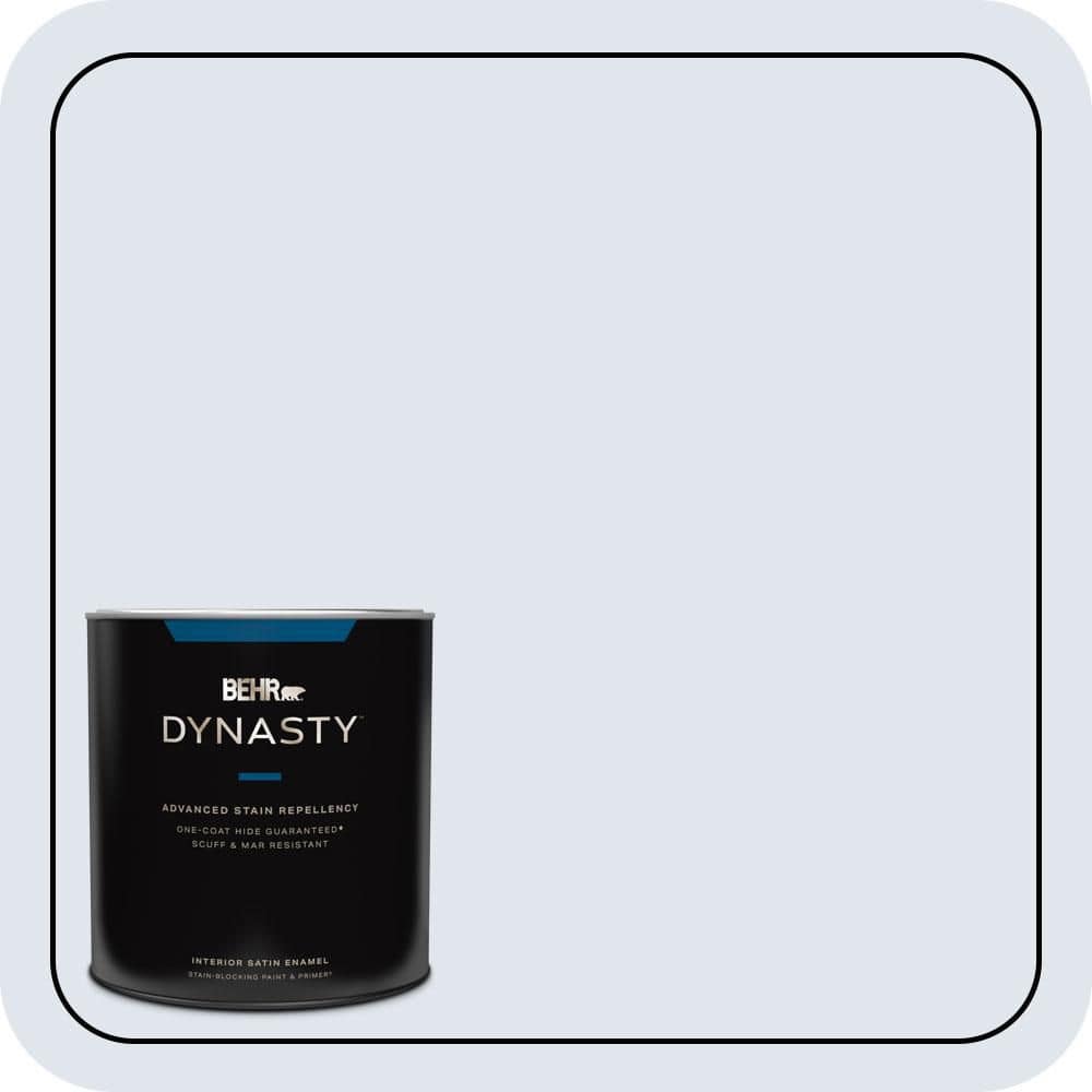 BEHR DYNASTY 1 qt. #600E-1 Genteel Lavender Satin Enamel Interior Stain-Blocking Paint and Primer