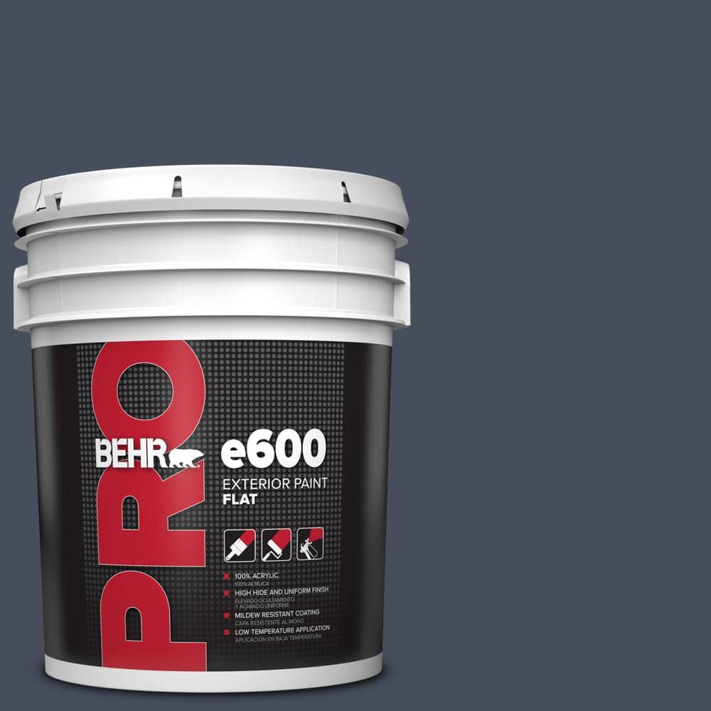 BEHR PRO 5 gal. #MQ5-10 Secret Society Flat Exterior Paint