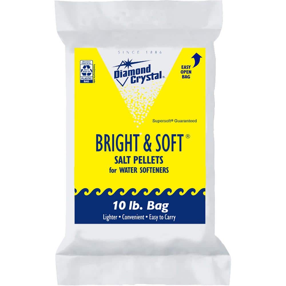 Diamond Crystal Bright and Soft Salt Pellets for Water Softener - 10 lb.