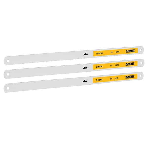 DEWALT 10 in. 18, 24 and 32-TPI Bi-Metal Hacksaw Blade (3-Pack) (2)