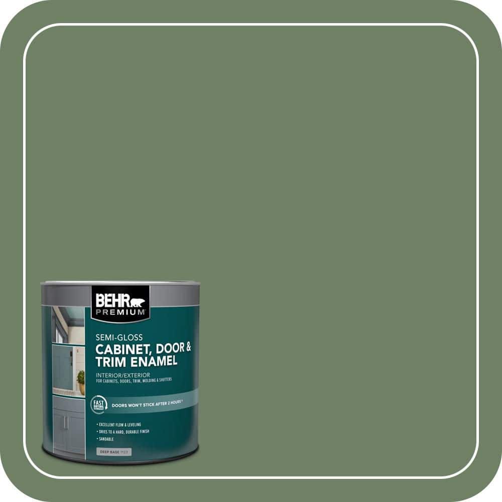 BEHR PREMIUM 1 qt. #S390-6 Cliffside Park Semi-Gloss Enamel Interior/Exterior Cabinet, Door & Trim Paint