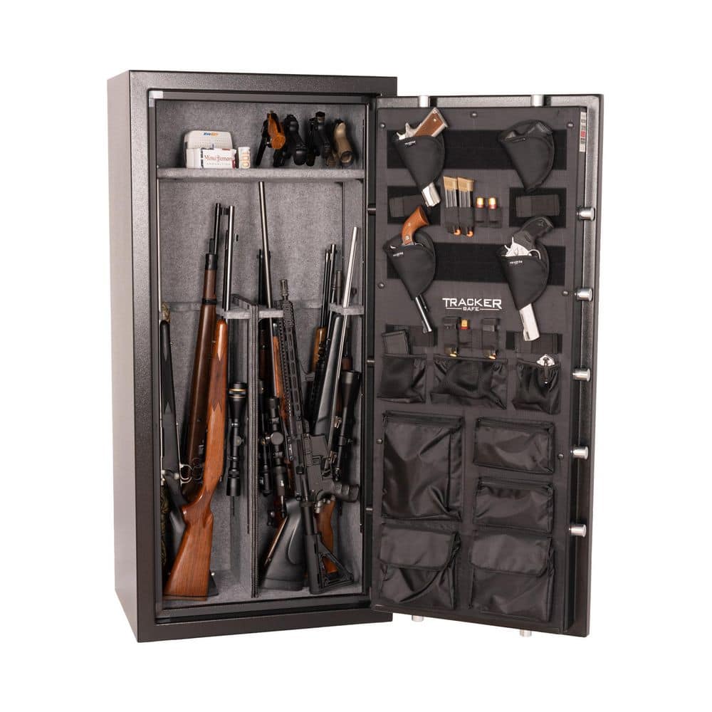 Tracker Safe 20-Gun 60 Min Fire-Resistant Combination Dial Lock, Black Powder Coat (3)
