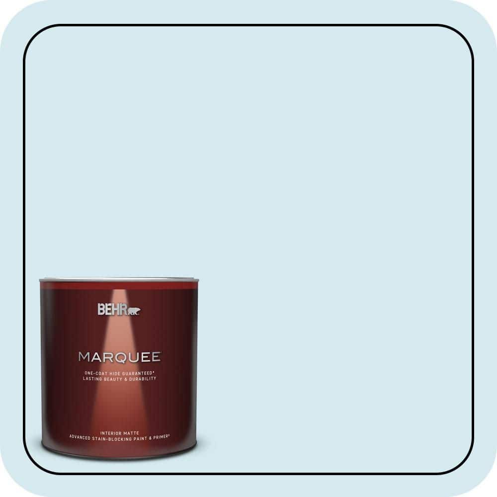BEHR MARQUEE 1 qt. #530A-1 Snowdrop Matte Interior Paint & Primer