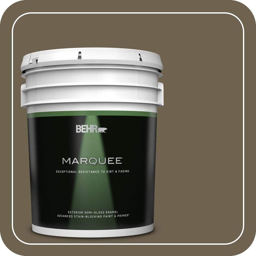 BEHR MARQUEE 5 gal. #N310-7 Classic Bronze Semi-Gloss Enamel Exterior Paint & Primer