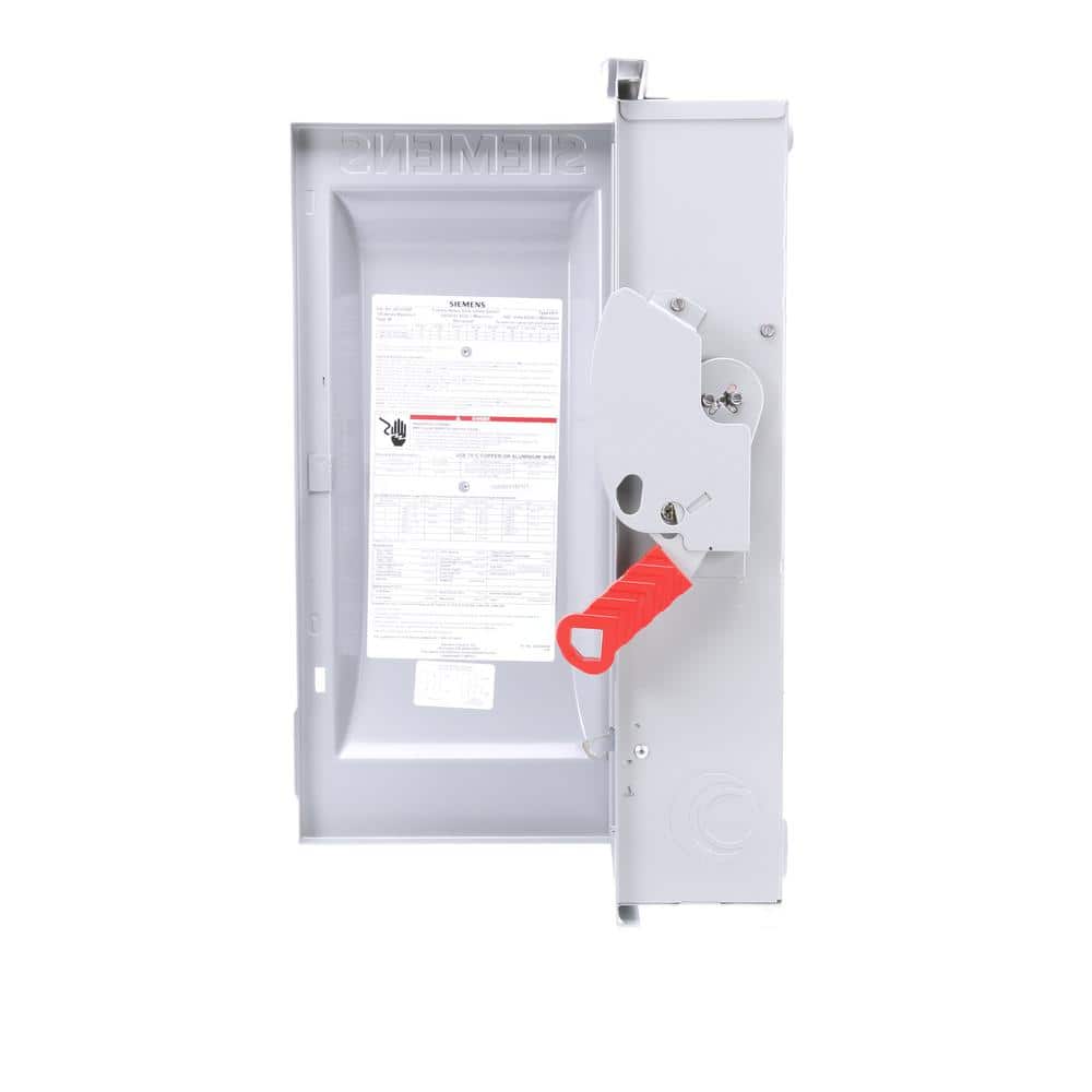 Siemens Heavy Duty 100 Amp 600-Volt 3-Pole Outdoor Fusible Safety Switch with Neutral (2)