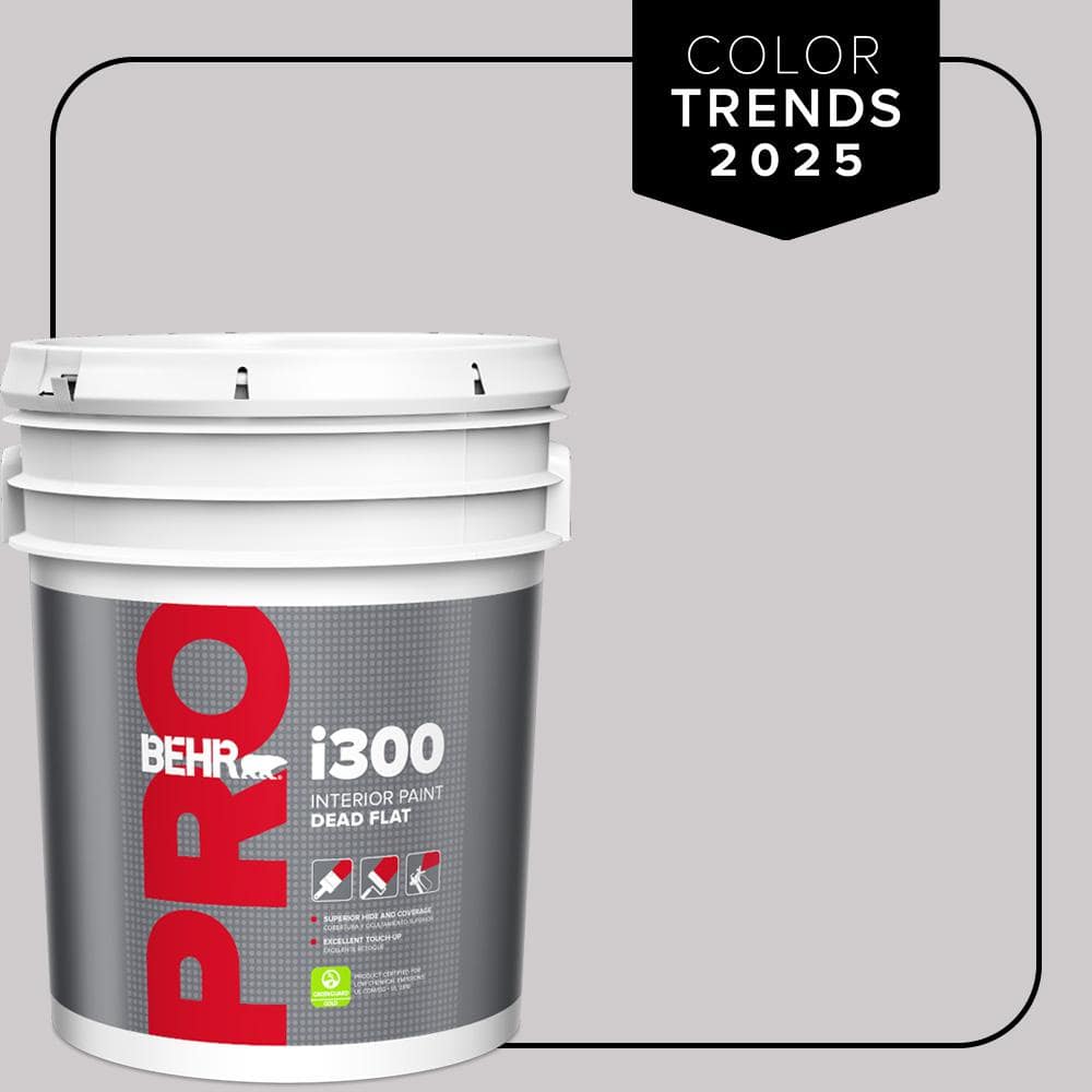BEHR PRO 5 gal. #MQ3-28 Rock Crystal Dead Flat Interior Paint