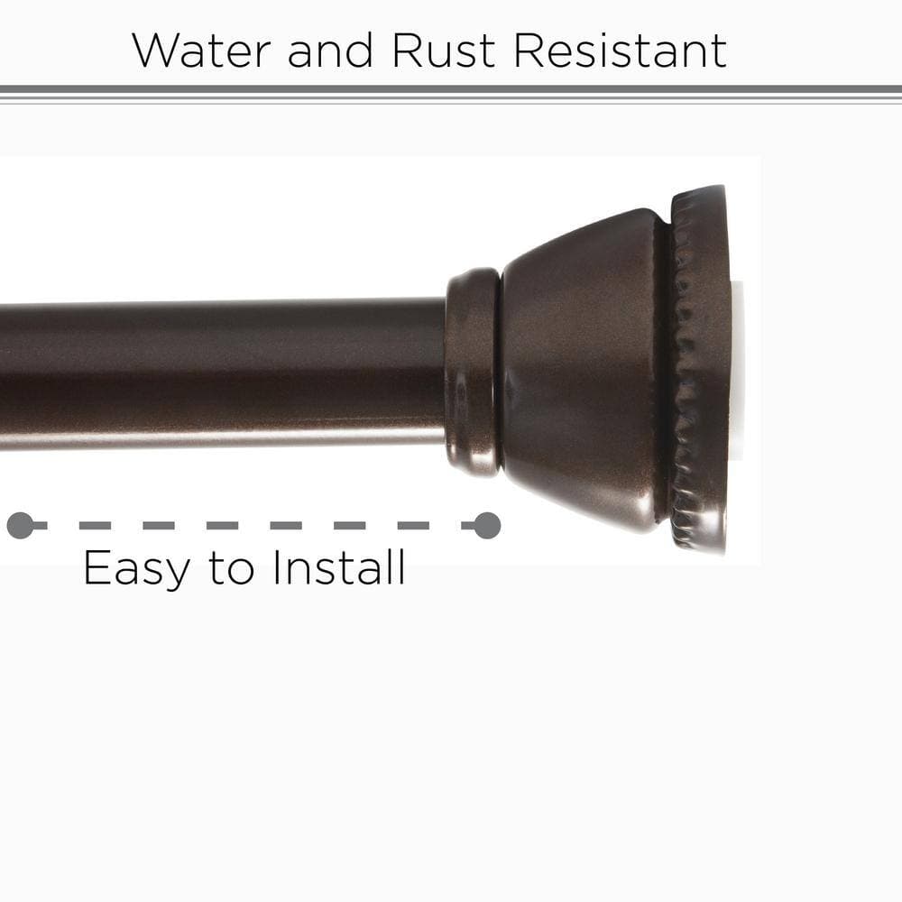 Bath Bliss Tension Shower Rod in Bronze (3)