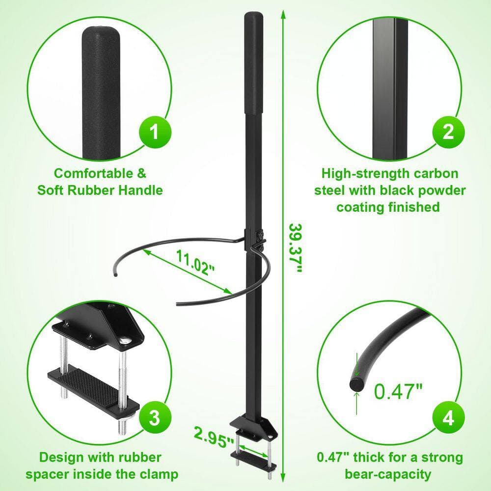 Misopily Zero Turn Mower Handle 5 Gal. Bucket Bracket Holder with Clip Lawn Mower Accessories Mounting Handle Kit (2)
