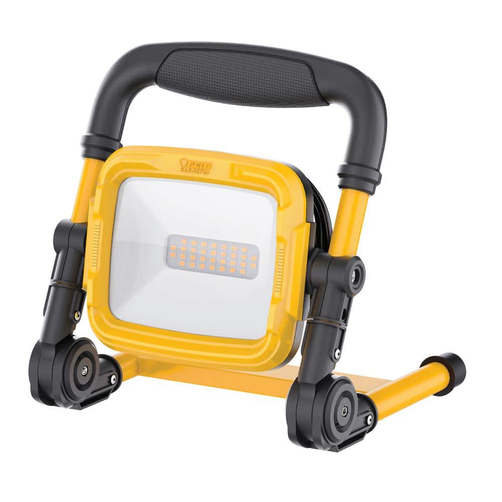 Feit Electric 5000 Lumens ProSeries Ultra Bright Flood Weatherproof 5000K Plug-in Portable Foldable L-Stand LED Work Light (2-Pack)