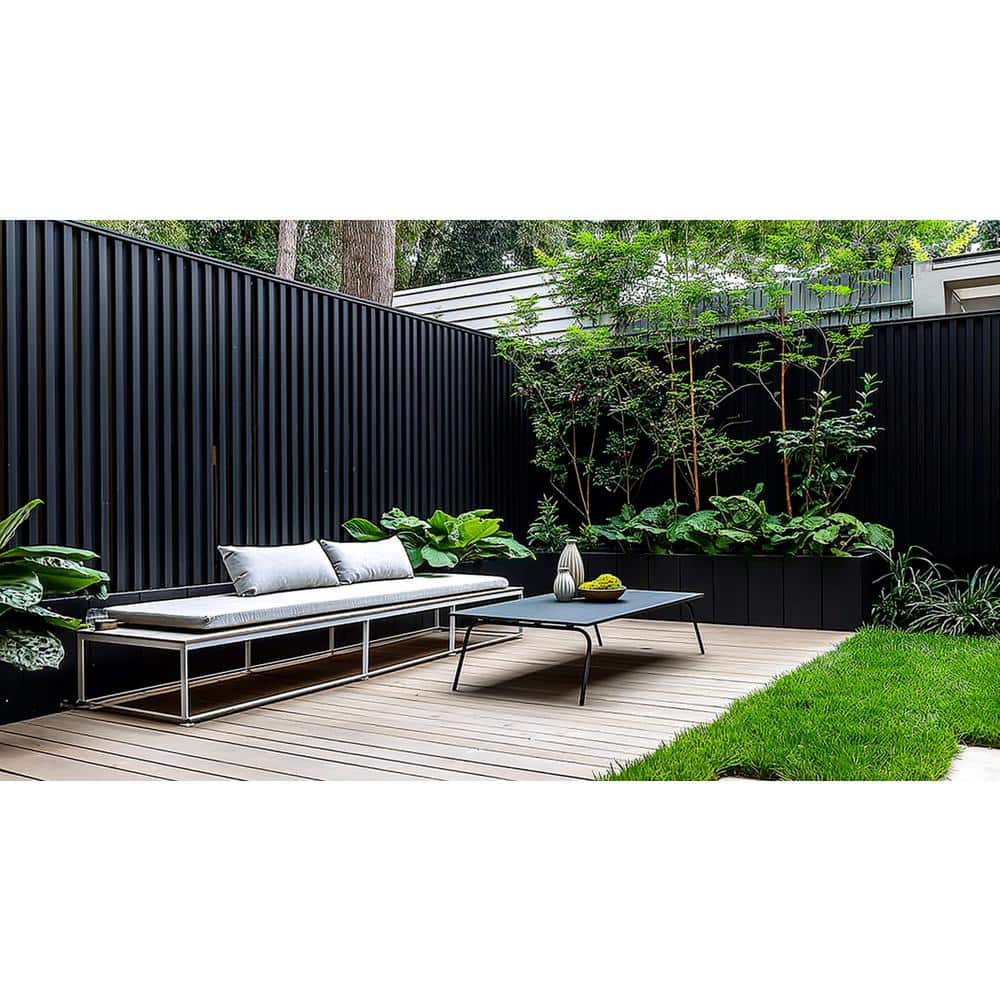 Ejoy 8.5 in. x 106 in. x 1 in. Composite Cladding Siding Outdoor Wall Panel Board in Black Color (Set of 20-Piece) (3)