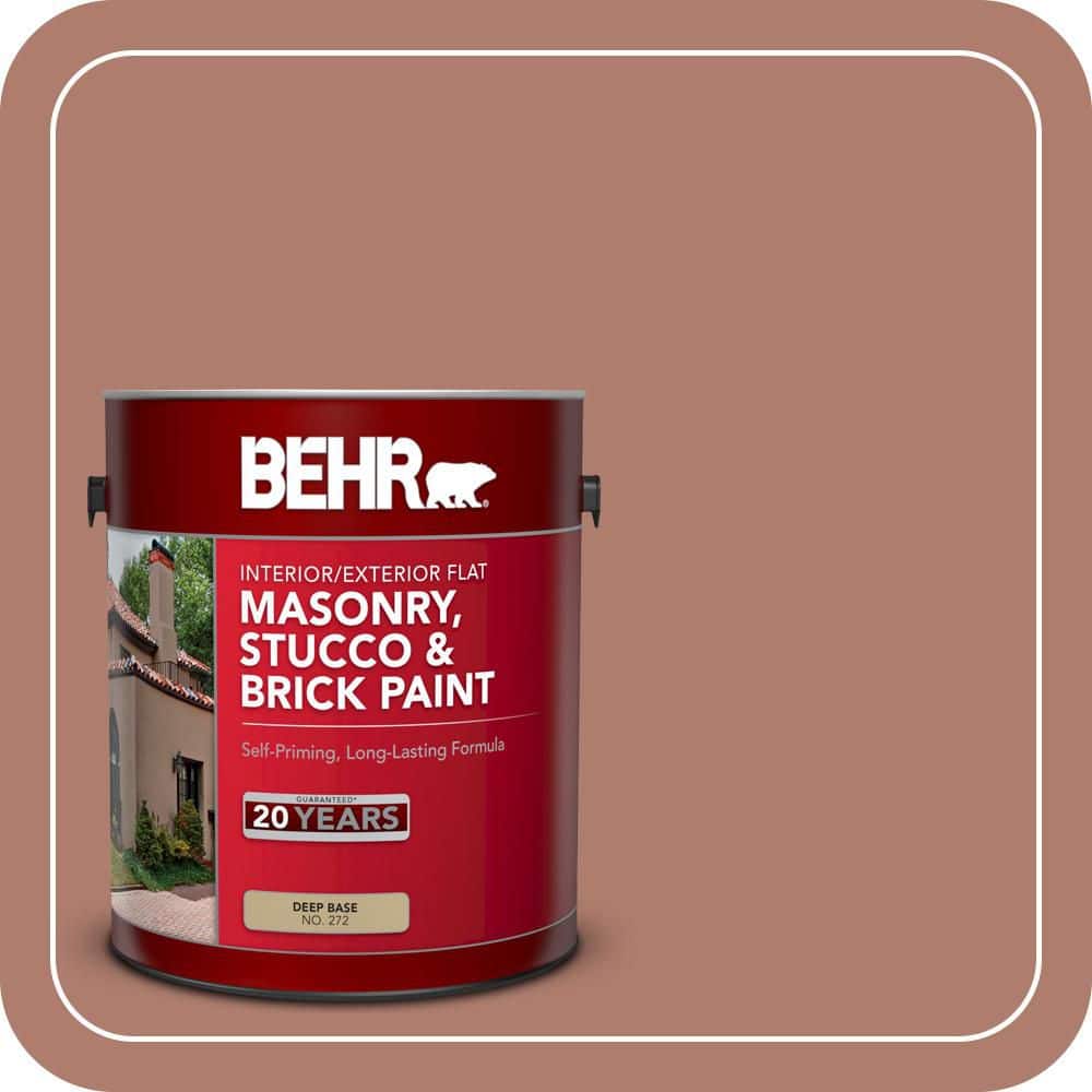 BEHR 1 gal. #PPU2-11 Mars Red Flat Interior/Exterior Masonry, Stucco and Brick Paint (1)