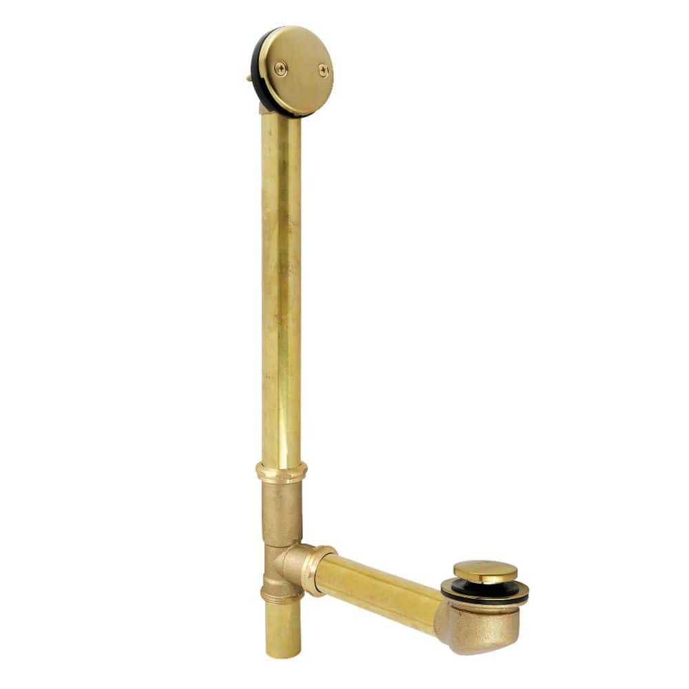 Kingston Brass 1-1/2 in. Brass Adjustable Toe Tip Drain, Brushed Brass (1)