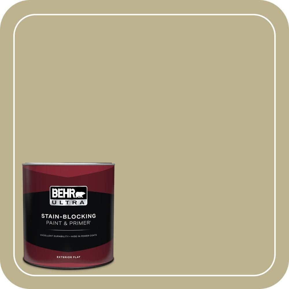 BEHR ULTRA 1 qt. #PPU9-10 Wasabi Powder Flat Exterior Paint & Primer