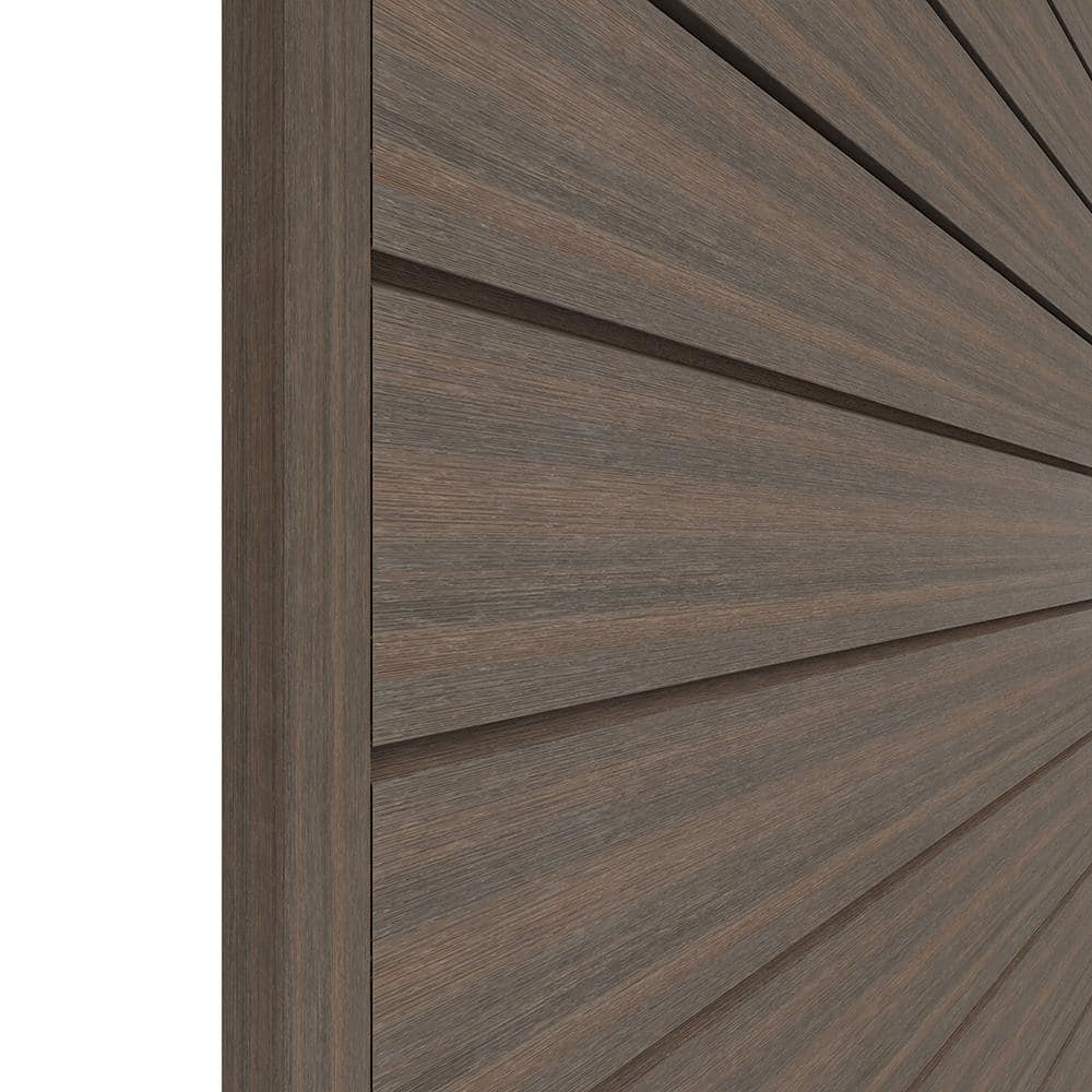 NewTechWood Shadowline All Weather System 6.7 in. x 12 in. Composite Siding in Brazilian Ipe Sample (3)