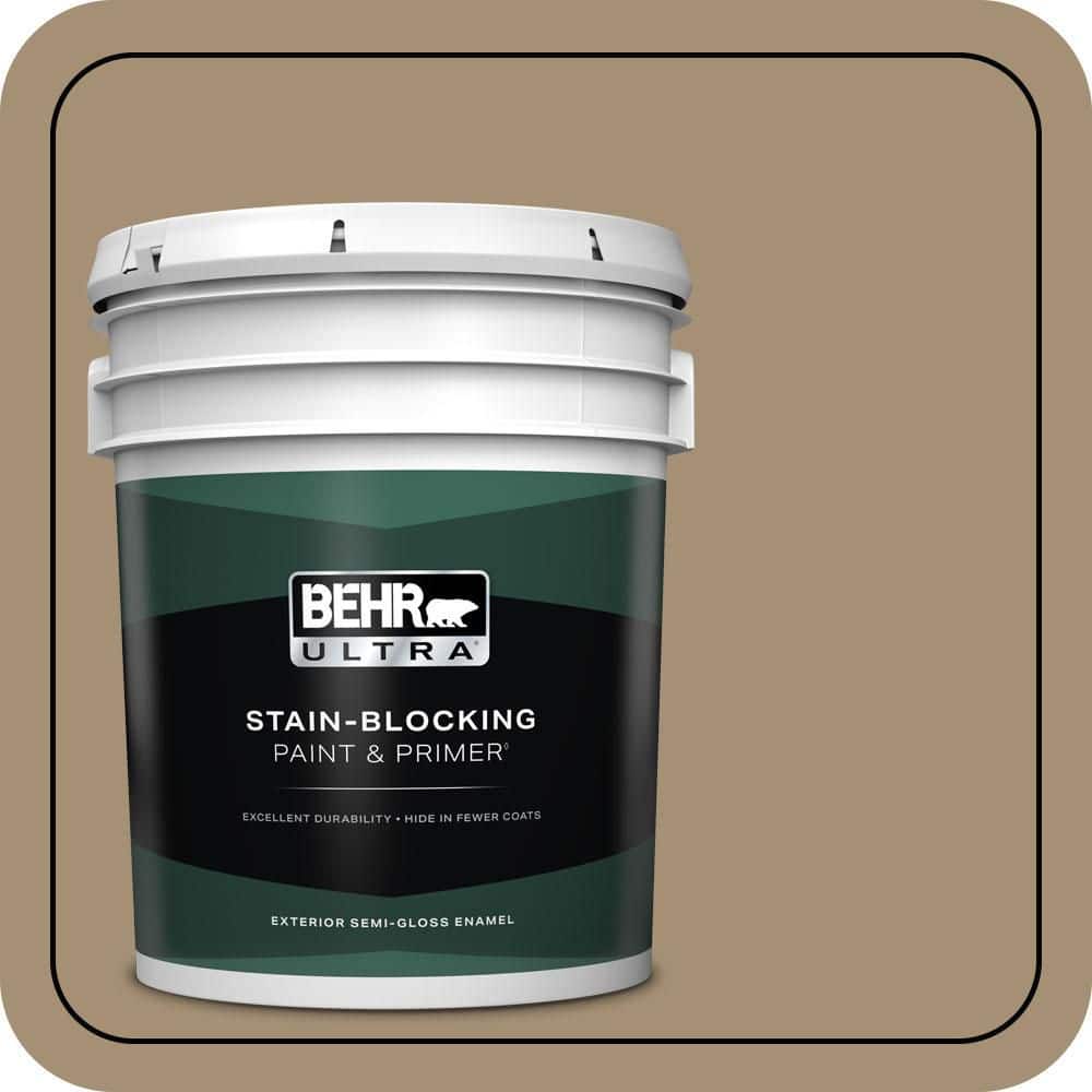 BEHR ULTRA 5 gal. #N300-5 Hidden Treasure Semi-Gloss Enamel Exterior Paint & Primer