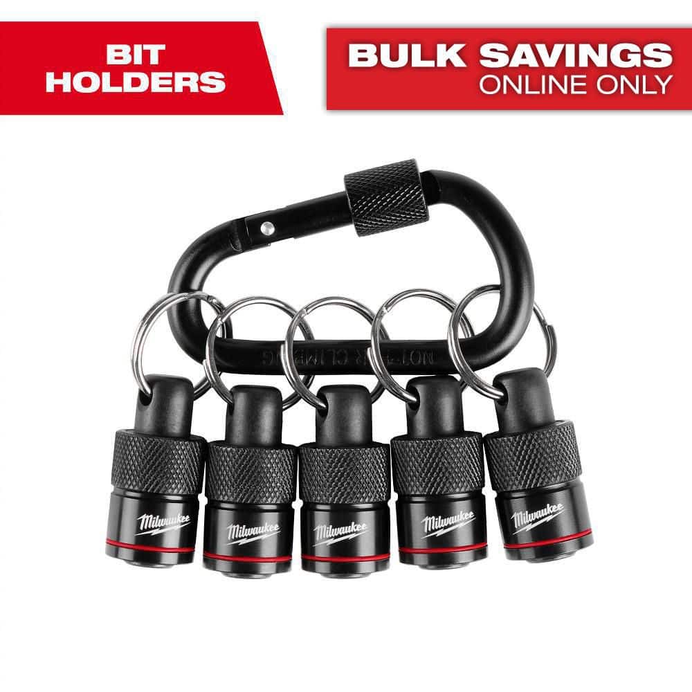 Milwaukee 5-Piece Hex Bit Holder with Carabiner (1)