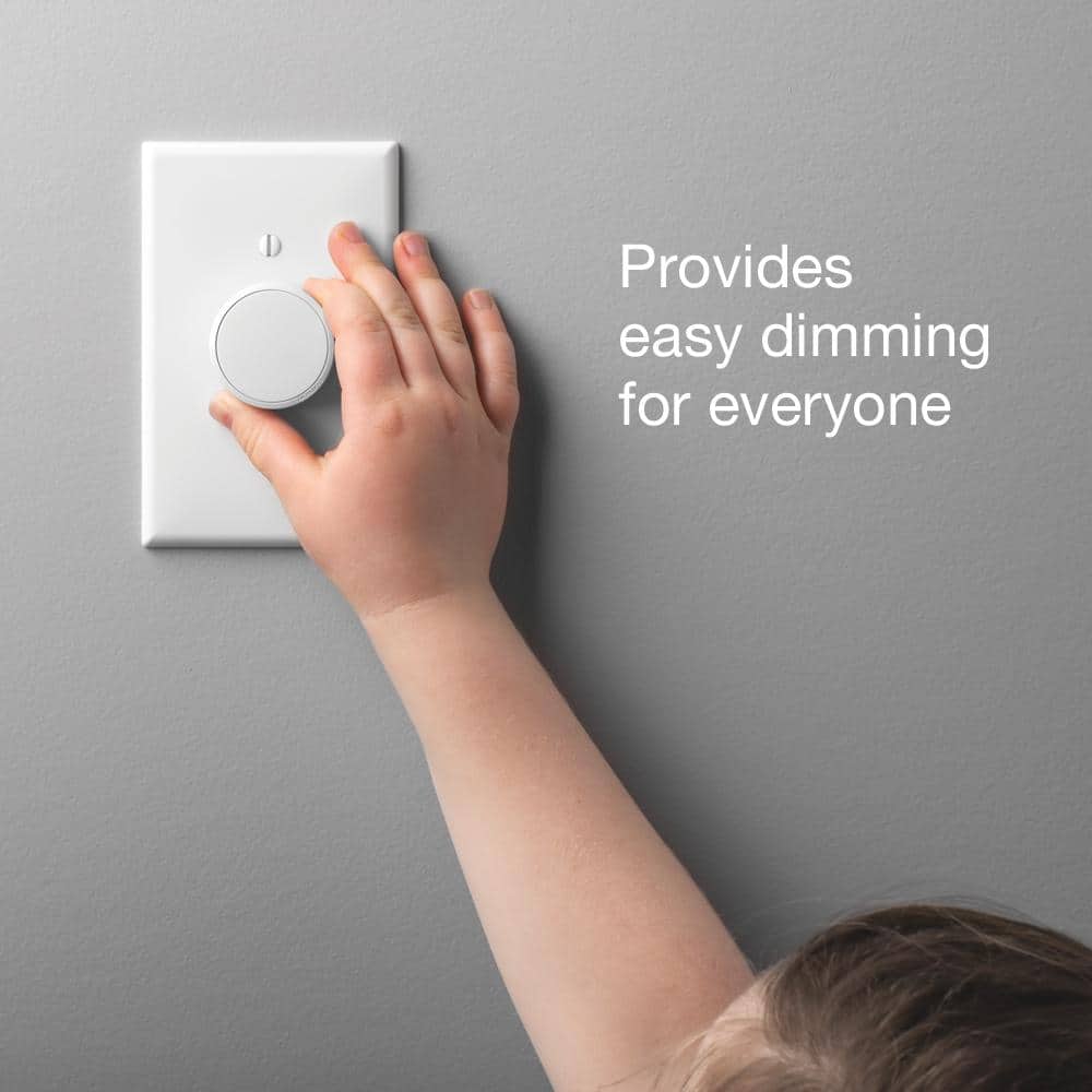 Lutron Aurora Smart Bulb Dimmer Switch for Philips Hue Smart Bulbs, White (Z3-1BRL-WH-L0) (3)