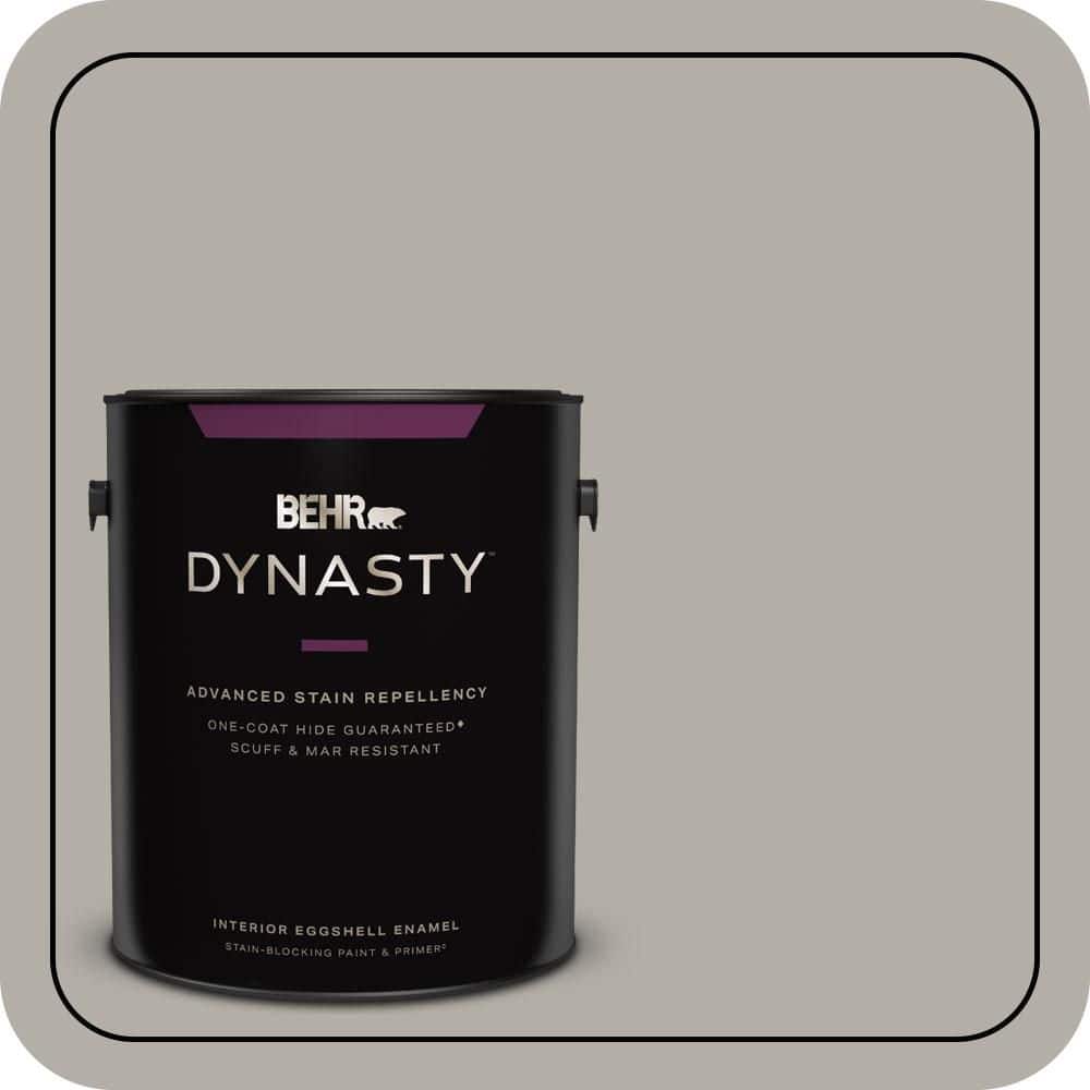 BEHR DYNASTY 1 gal. #T17-09 Laid Back Gray Eggshell Enamel Interior Stain-Blocking Paint & Primer