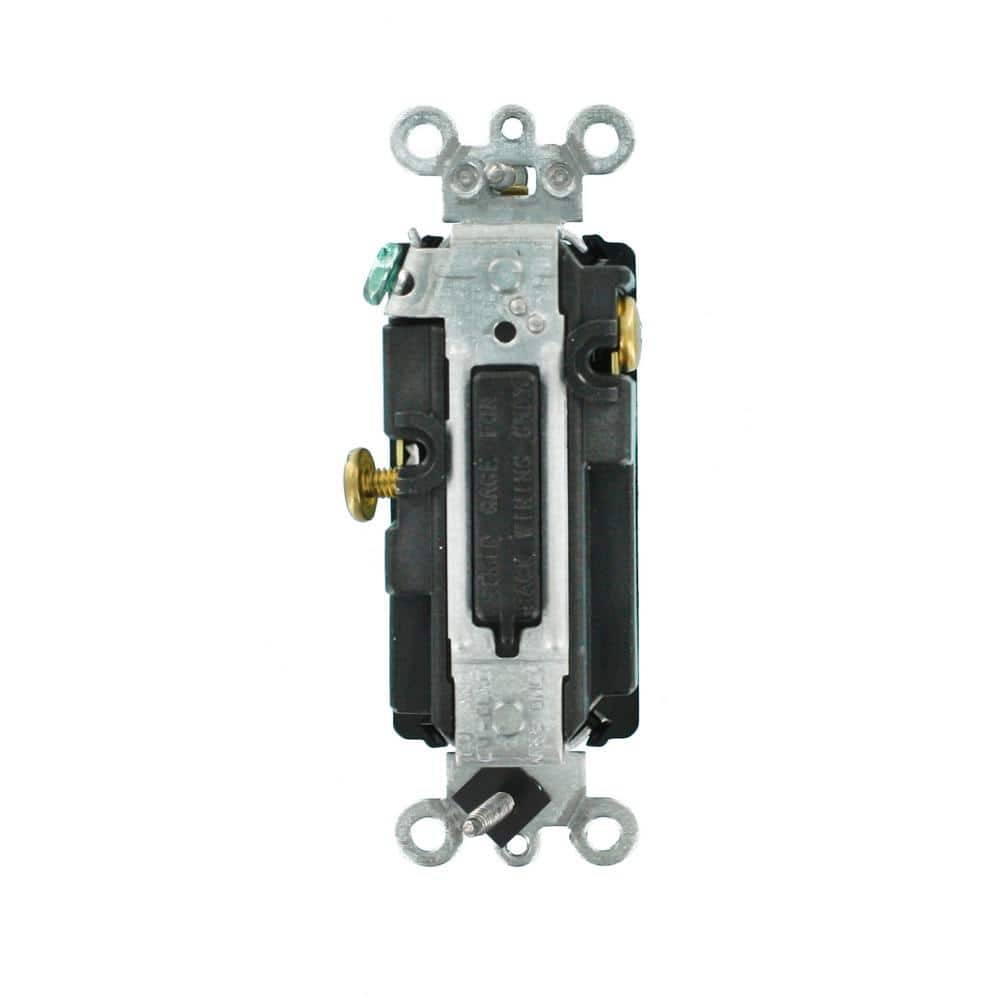 Leviton Decora Plus Commercial Grade Single Pole Lighted Rocker Switch with Pilot Light, 5631-2E (4)