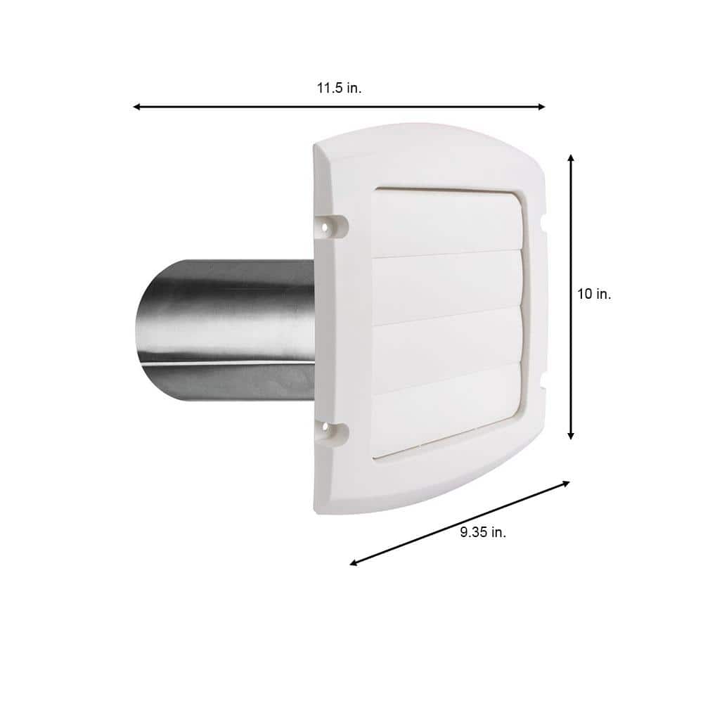 Everbilt 6 in. Louvered Exhaust Hood in White (3)