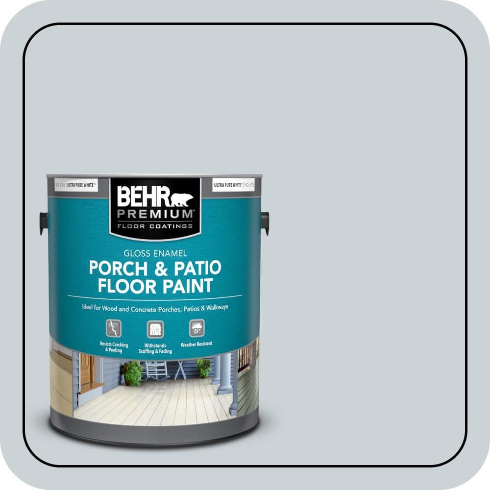 BEHR PREMIUM 1 gal. #N490-1 Absolute Zero Gloss Enamel Interior/Exterior Porch and Patio Floor Paint