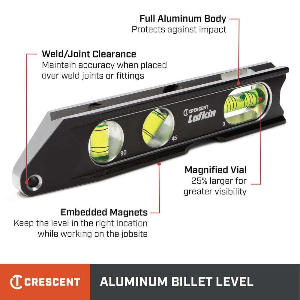 Crescent 9 in. Billet Aluminum Torpedo Level (2)