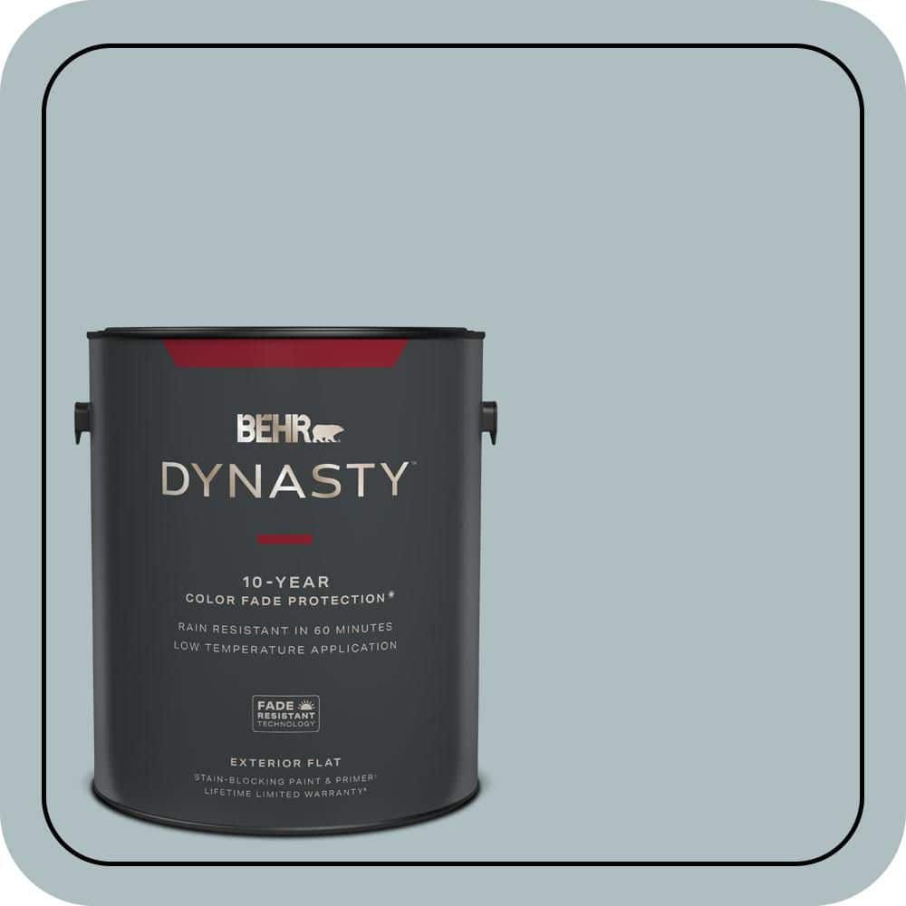 BEHR DYNASTY 1 gal. #PMD-99 Arctic Ocean Flat Exterior Stain-Blocking Paint & Primer
