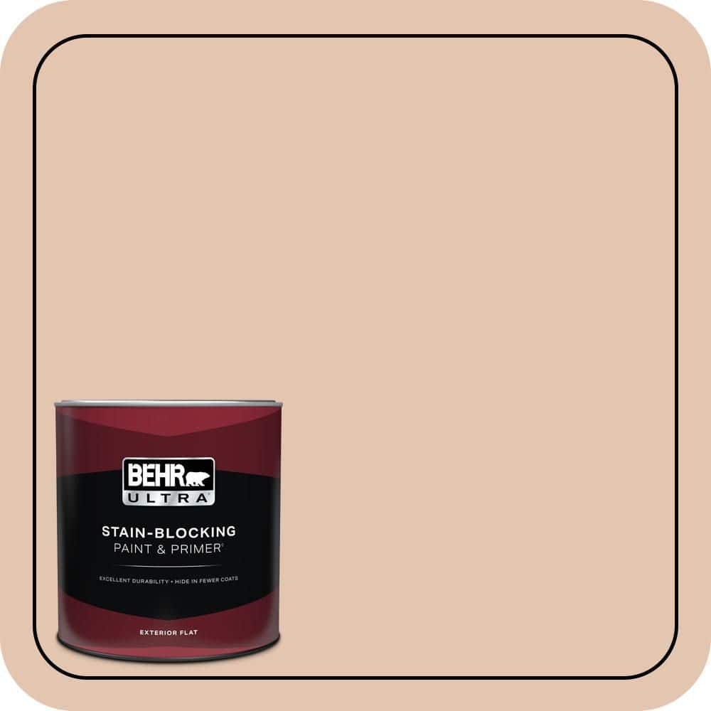 BEHR ULTRA 1 qt. #MQ1-31 Cockleshell Flat Exterior Paint & Primer