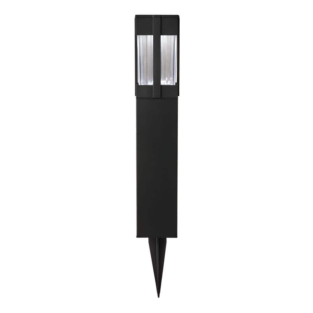 Home Decorators Collection Sumner 20 Lumen Black LED Weather Resistant Outdoor Solar Path Light with Glass Lens (3)