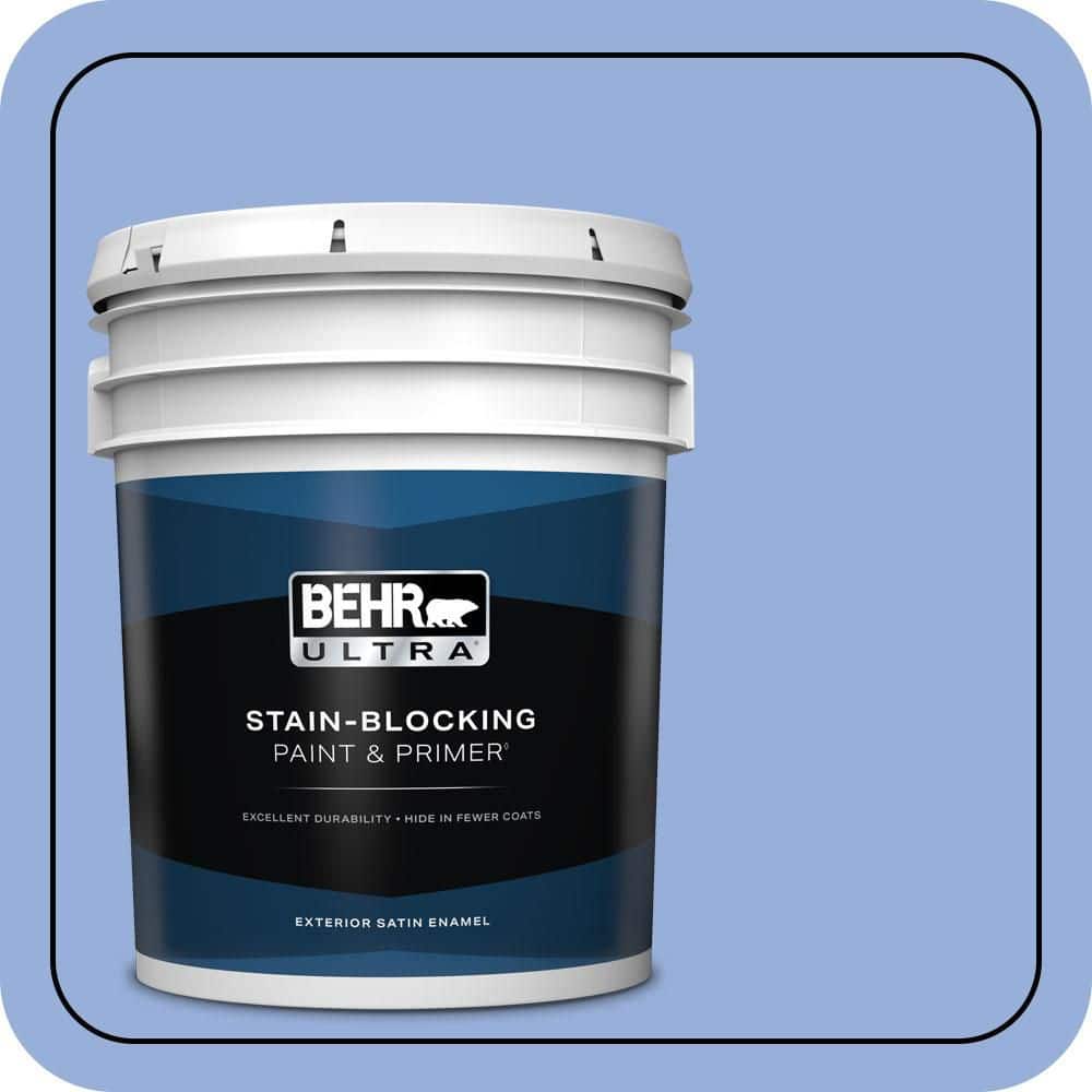 BEHR ULTRA 5 gal. #590B-4 Anemone Satin Enamel Exterior Paint & Primer