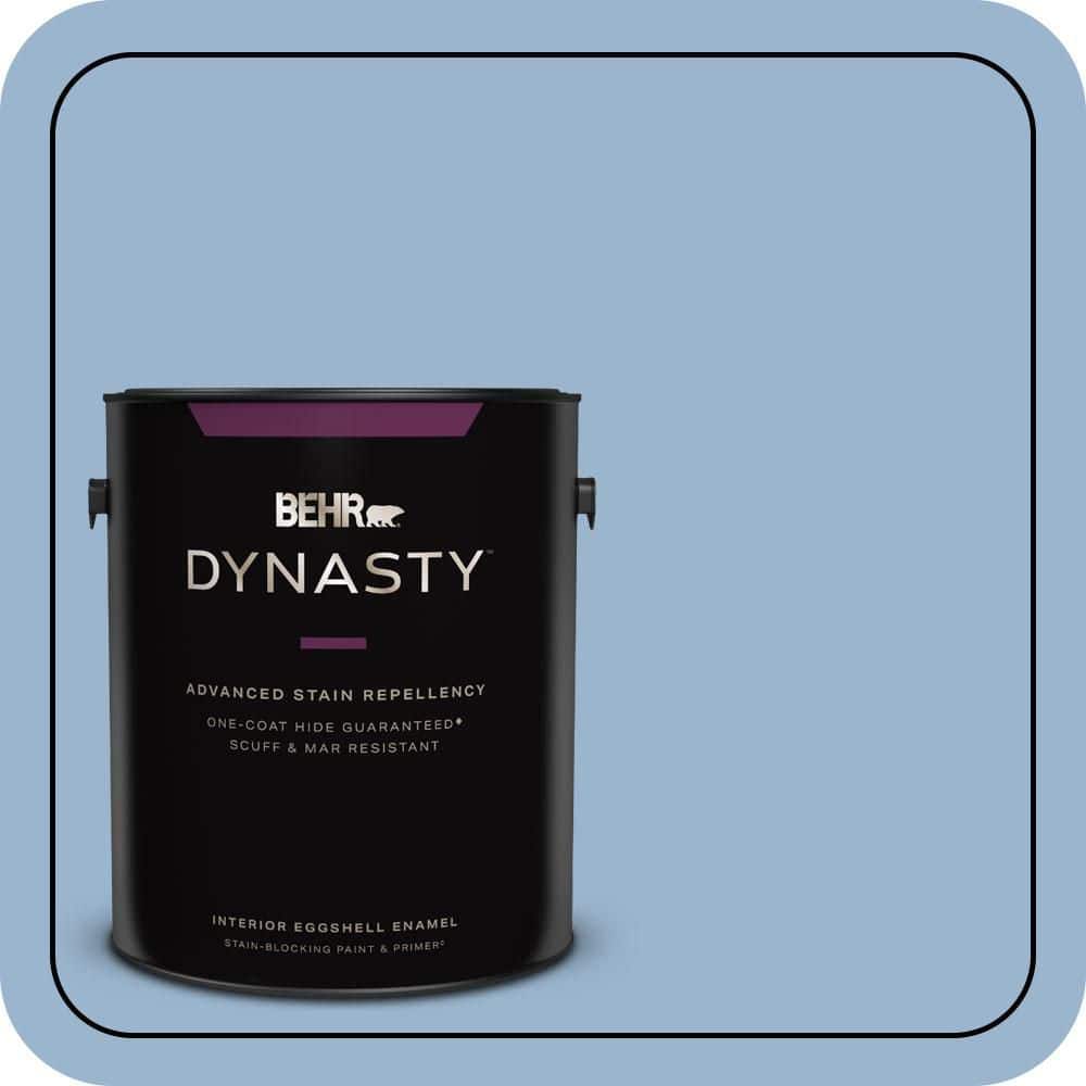 BEHR DYNASTY 1 gal. #PPU14-10 Blue Suede Eggshell Enamel Interior Stain-Blocking Paint & Primer