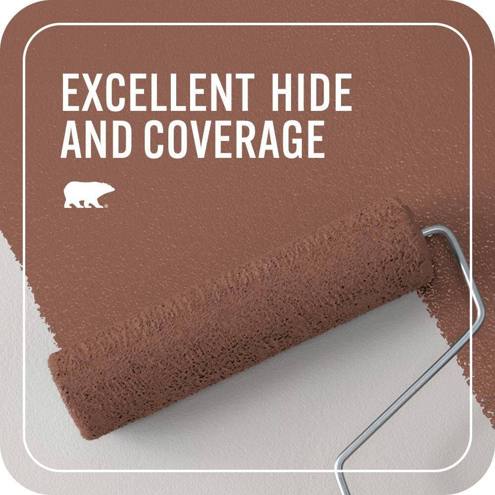 BEHR PREMIUM PLUS #210F-7 Brown Thrush Flat Interior/Exterior Paint & Primer Color Sample (4)