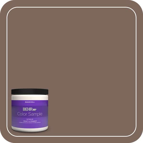 BEHR PREMIUM PLUS #BNC-23 Almond Truffle Interior/Exterior Paint & Primer Color Sample (4)