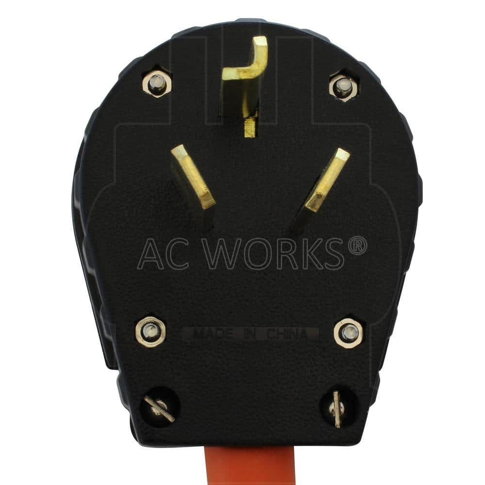 AC WORKS 1.5 ft. 10-30P 3-Prong Old Dryer Plug to 6-30R 3-Prong 30 Amp 250-Volt HVAC Female Adapter (3)