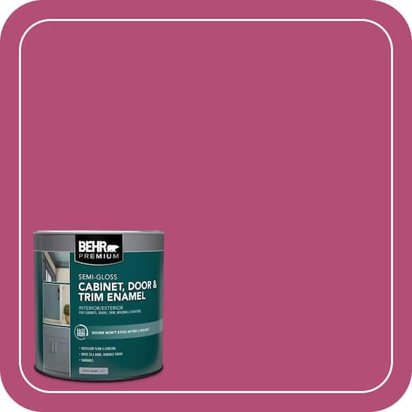 BEHR PREMIUM 1 qt. #P120-6 Diva Glam Semi-Gloss Enamel Interior/Exterior Cabinet, Door & Trim Paint (2)