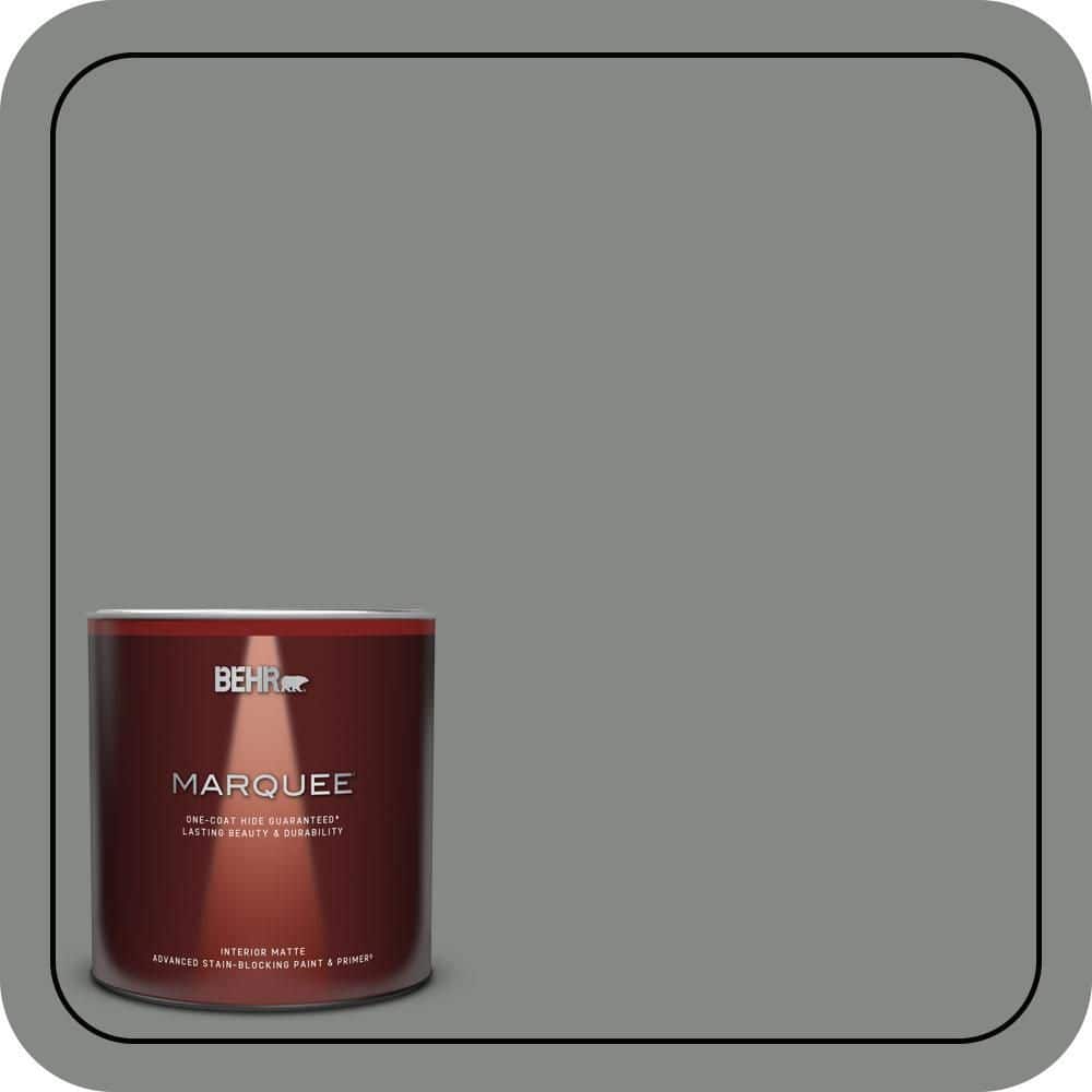 BEHR MARQUEE 1 qt. #PPU25-17 Euro Gray Matte Interior Paint & Primer