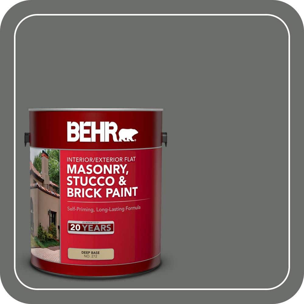 BEHR 1 gal. #PPU25-03 Shadows Flat Masonry, Stucco and Brick Interior/Exterior Paint