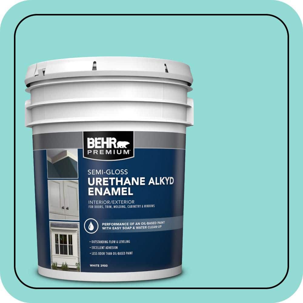 BEHR PREMIUM 5 gal. #490A-3 Sweet Rhapsody Urethane Alkyd Semi-Gloss Enamel Interior/Exterior Paint