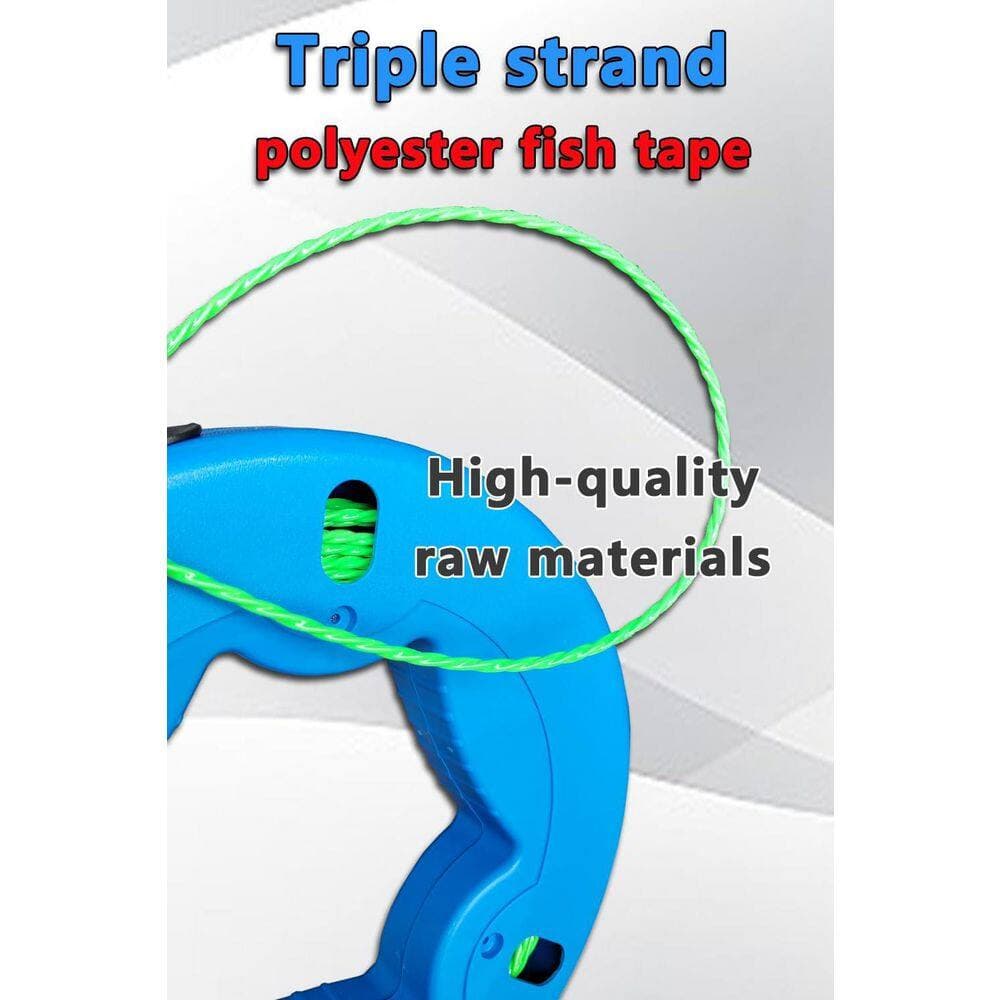 YICHUHAOXI 196 ft. PET Electrical Fish Tape Cable Puller Kit with Spiral Extruded Polymer Features and Storage Case (2)