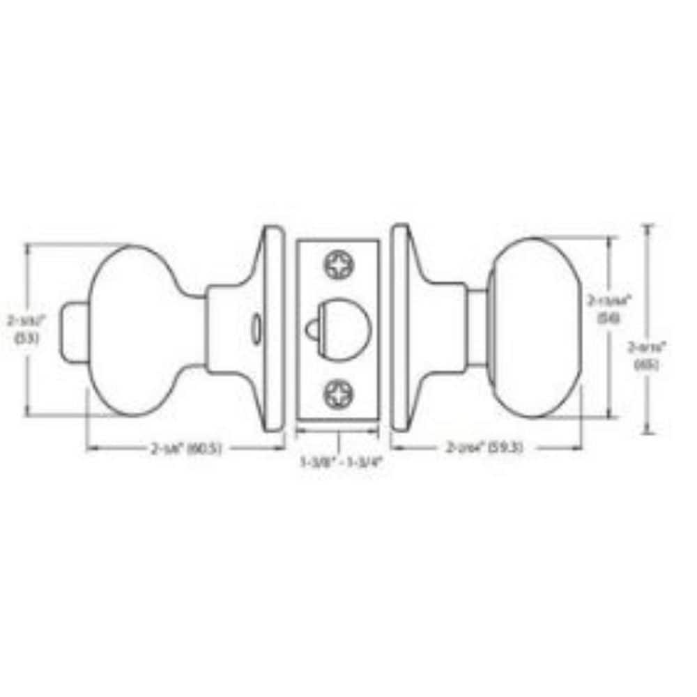 DELANEY HARDWARE Delaney Olivia Dummy (Inactive) Door Knob in Satin Stainless Steel (2)