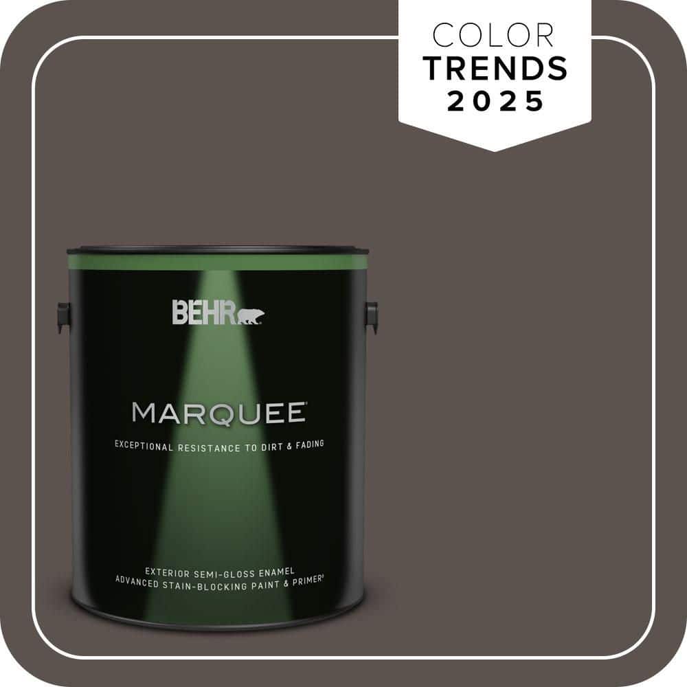 BEHR MARQUEE 1 gal. #MQ2-54 Gardeners Soil Semi-Gloss Enamel Exterior Paint & Primer