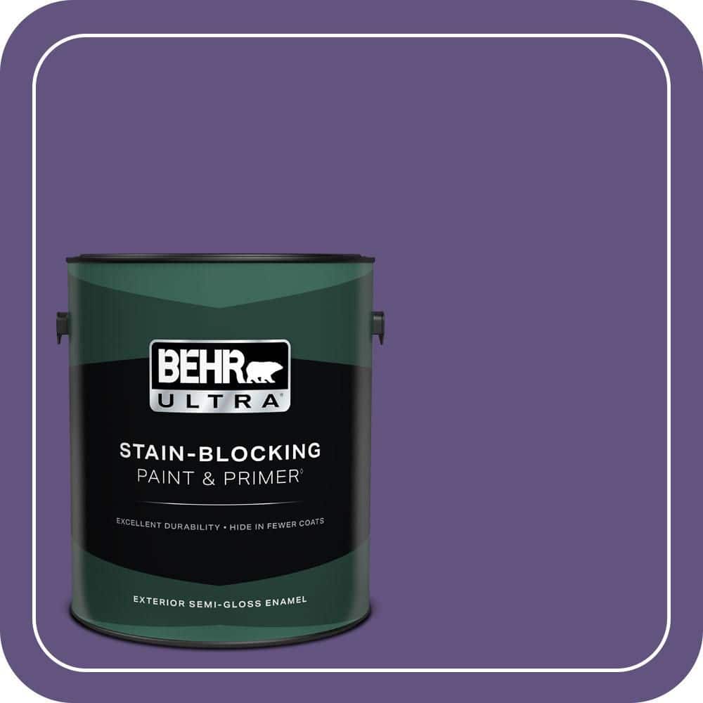 BEHR ULTRA 1 gal. #MQ4-28 Purple Sky Semi-Gloss Enamel Exterior Paint & Primer