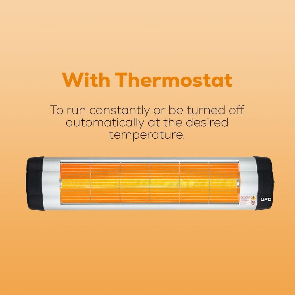 UFO S-15 Wall Mounted Infrared Heater, 1500-Watt, Thermostat, Energy Efficient Heater (3)