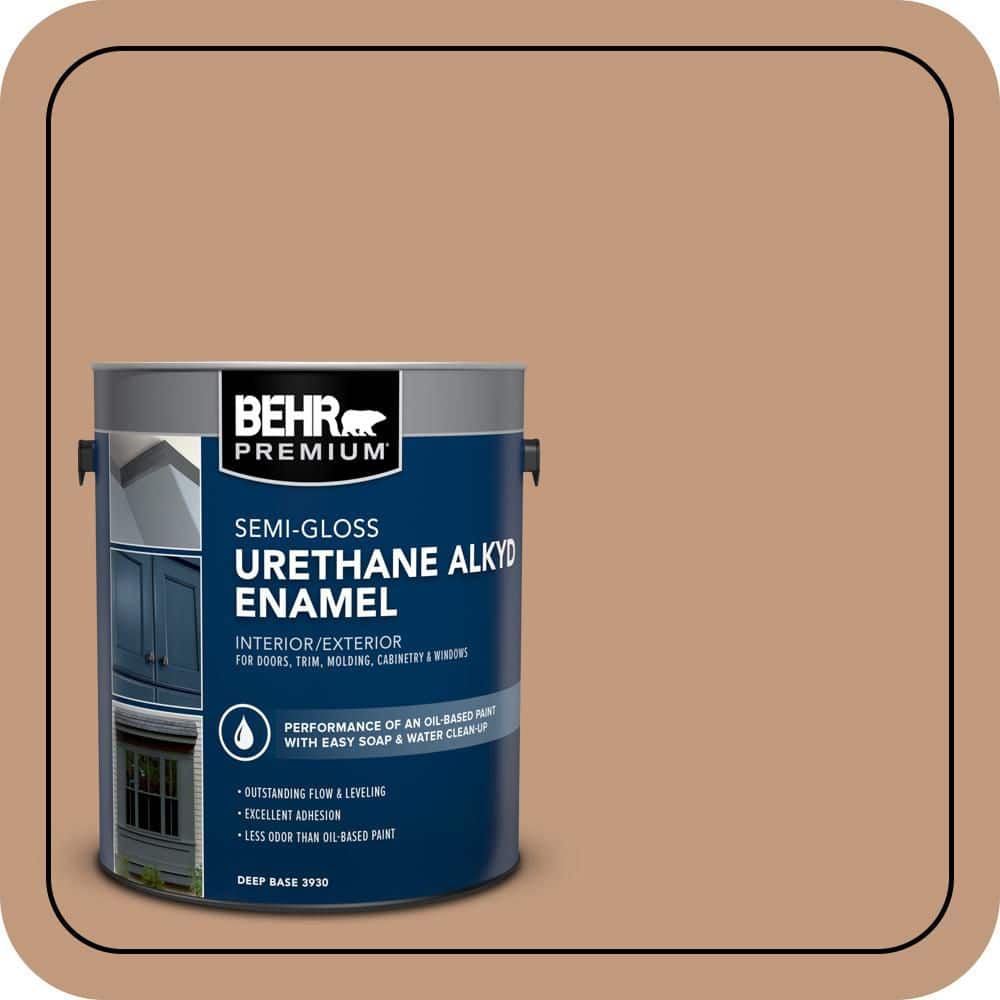 BEHR PREMIUM 1 gal. #PPU3-12 Egyptian Pyramid Urethane Alkyd Semi-Gloss Enamel Interior/Exterior Paint (1)